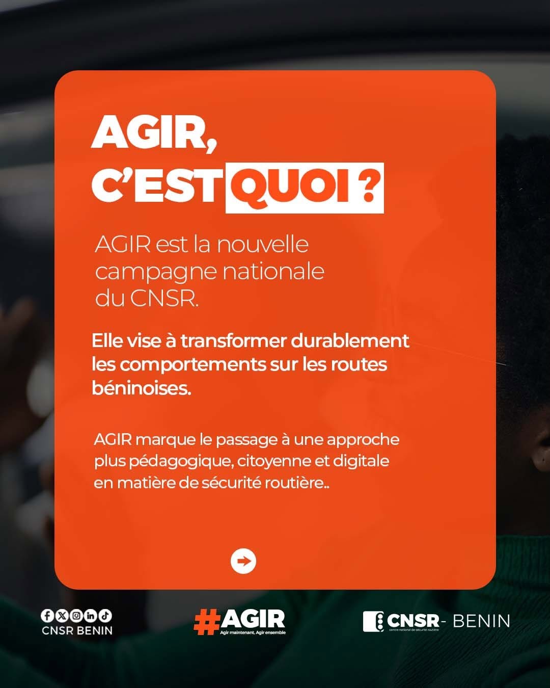 Campagne nationale #AGIR 2026 : Mobilisation générale pour transformer la sécurité routière au Bénin - illustration 1