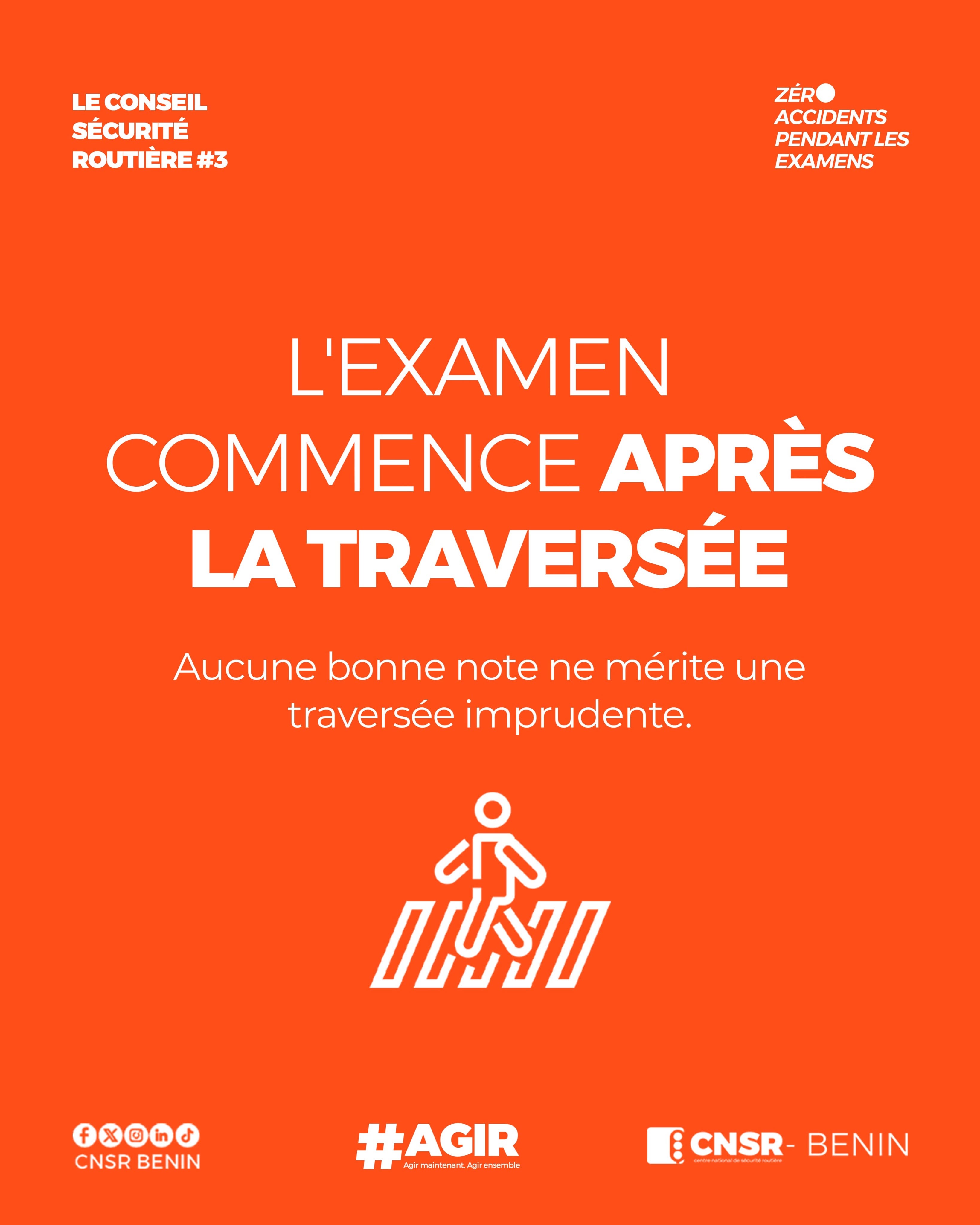 L'examen commence après la traversée